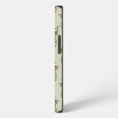 Khaki Ananasmuster iPhone Hülle (Linke Seite)