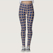 Khaki and blue chequered Leggings (Vorderseite)