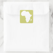 Khaki Audacious Africa Quadratischer Aufkleber (Tasche)
