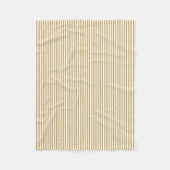 Khaki Beige und White Cabana Streifen Fleecedecke (Vorderseite)