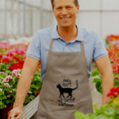 Khaki Black Personalisiert Crazy Cat Daddy Lange Schürze