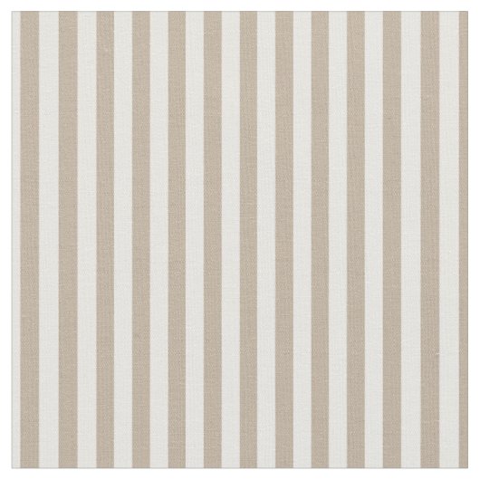 Khaki Brown & White Stripes Stoff (Nahaufnahme)