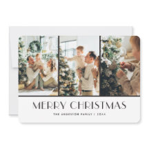 Khaki Buffalo Kariert Foto Collage Weihnachtskarte