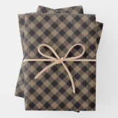 Khaki Buffalo Plaid Checkered Geschenkpapier Set (Beispiel)