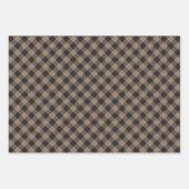 Khaki Buffalo Plaid Checkered Geschenkpapier Set (Vorderseite)