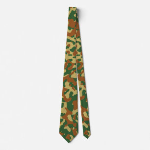 Khaki Camouflage in Brown und Green Krawatte