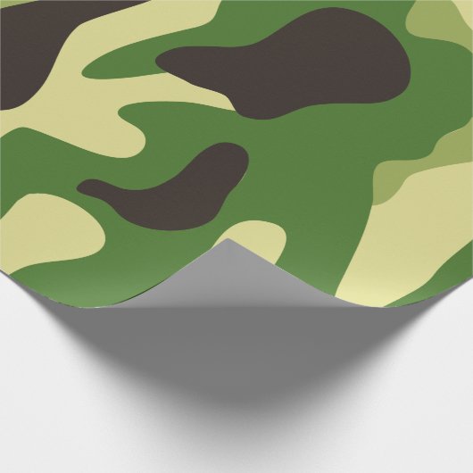 Khaki camouflage pattern geschenkpapier (Ecke)