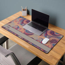 Khaki & Colorful Swirbelfarbe Schreibtischunterlage