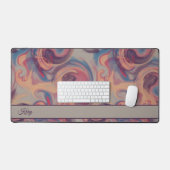 Khaki & Colorful Swirbelfarbe Schreibtischunterlage (Tastatur & Maus)