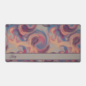 Khaki & Colorful Swirbelfarbe Schreibtischunterlage (Vorderseite)