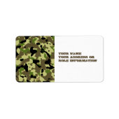 Khaki Commando Game Adhesive Labels Adressaufkleber (Vorne)