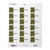 Khaki Commando Game Adhesive Labels Adressaufkleber (Vorne)