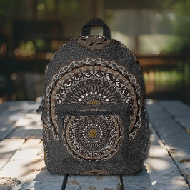 Khaki crocodylus porosus mandala bedruckter rucksack