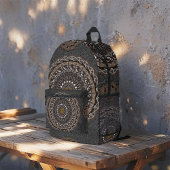 Khaki crocodylus porosus mandala bedruckter rucksack