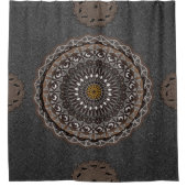 Khaki crocodylus porosus mandala duschvorhang (Vorderseite)