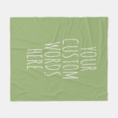 Khaki Custom Birthday Text Blanket Gift for Moms  Fleecedecke (Vorderseite (Horizontal))