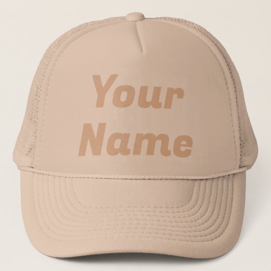 Khaki CUSTOMIZABLE Truckerkappe (Vorderseite)