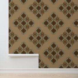 Khaki Damast - Boho Erdige Vibes Tapete