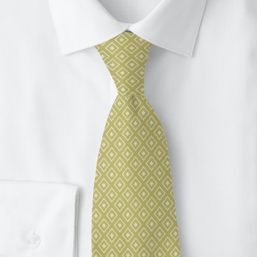 Khaki-Diamant mit Kerbe Krawatte