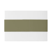 Khaki Drab Green Wedding Einladung Bly Band (Rückseitenbeispiel)