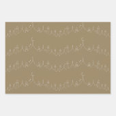 Khaki Eid Mubarak Masjid Muster Design Geschenkpapier Set (Vorderseite 3)