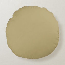 Khaki Einheitsfarbe, Einfach, Modern, Trendig Rundes Kissen