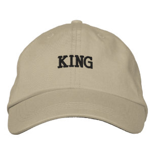 Khaki-Farbige KING Print Cool und attraktive Passf Bestickte Baseballkappe