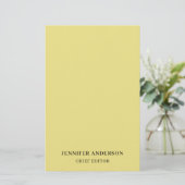 Khaki-Farbton Professionell Modern Schlicht Minima Briefpapier (Stehend Vorderseite)