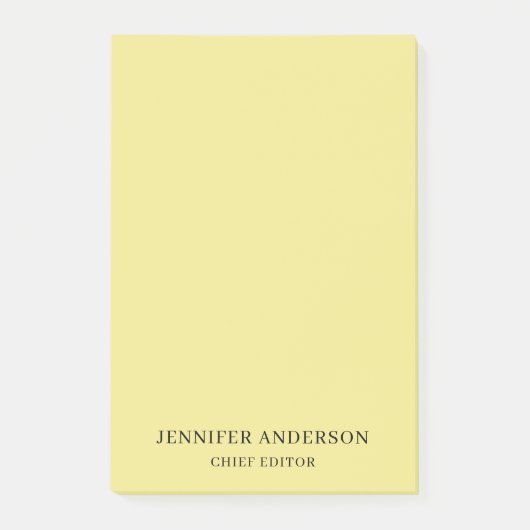 Khaki-Farbton Professionell Modern Schlicht Minima Post-it Klebezettel (Vorderseite)