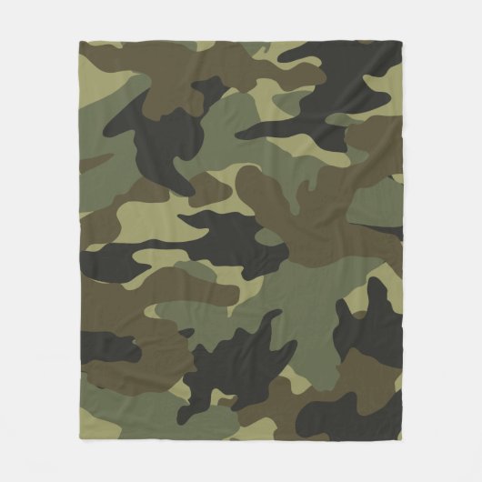Khaki Green Camouflage Militärische Vlies-Decken Fleecedecke (Vorderseite)