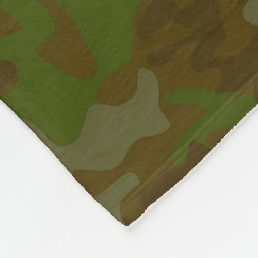 Khaki Green Custom Camouflage Throw Blanket Fleecedecke (Ecke)