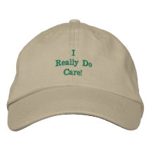 Khaki/Green 'I Really Do Care'