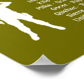 Khaki Green Military Phonetic Alphabet Soldier Poster (Ecke)