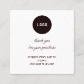 Khaki Heart Arch Juwelenpflege - Hilfe Quadratische Visitenkarte (Rückseite)