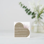 Khaki Heart Arch Juwelenpflege - Hilfe Quadratische Visitenkarte (Stehend Vorderseite)