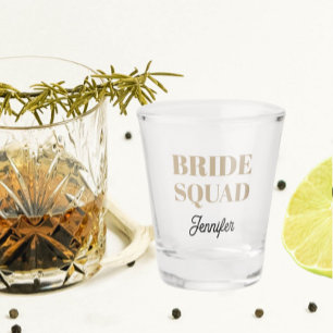 Khaki Hochzeit Braut Gruppe Personalisiert Schnapsglas