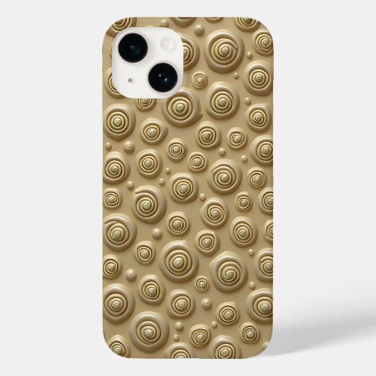 Khaki-iPhone-Hülle mit Spiraldesign und Textur Case-Mate iPhone Hülle (Rückseite)