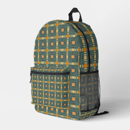 Khaki kariert tartan bedruckte Rucksack