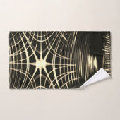 Khaki-Linien, die in Welle wiederholt und überquer Badhandtuch Set (Handtuch)