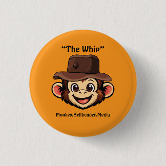 Khaki Makaken-Affen-Knopf - Die Peitsche Button