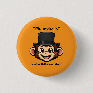 Khaki Makaken-Affen-Knopf - Geldsack Button