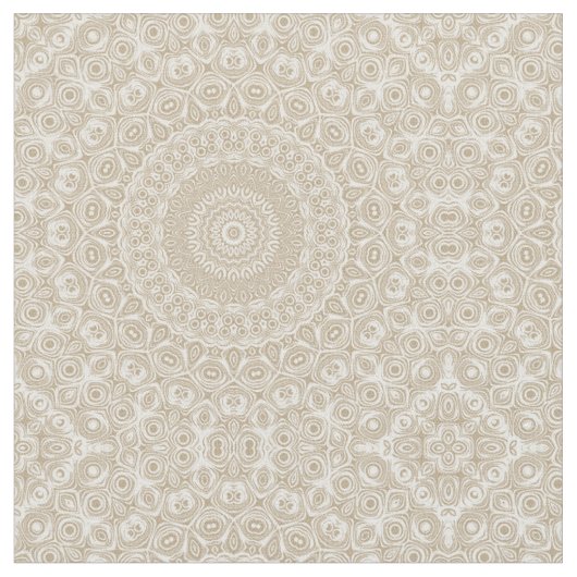 Khaki Mandala Geometric Pattern Stoff (Nahaufnahme)