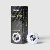 Khaki Navy Blue LG Schachbrett Monogram Golfball (Verpackungen)