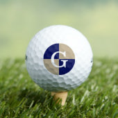 Khaki Navy Blue LG Schachbrett Monogram Golfball (Insitu T-Shirt)