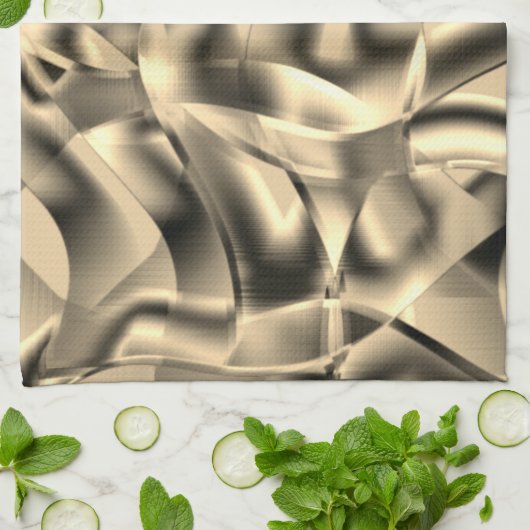 Khaki- oder Beige-Formen, in hellen Tönen Geschirrtuch (Gefaltet)