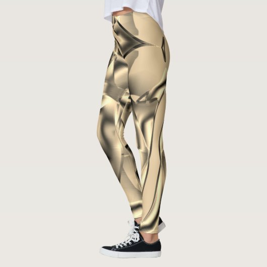 Khaki- oder Beige-Formen, in hellen Tönen Leggings (Links)