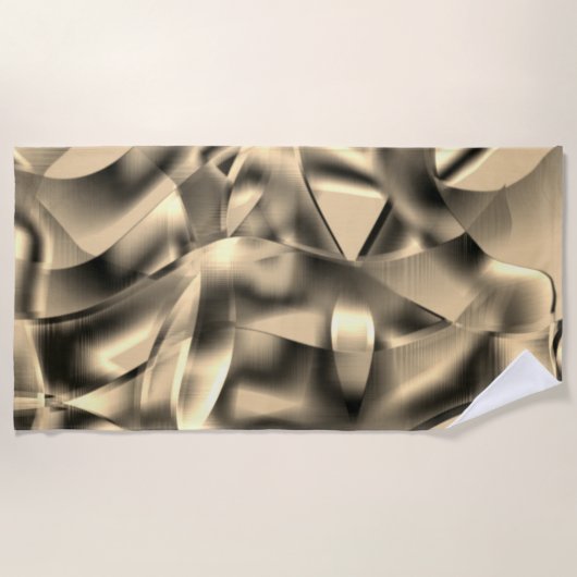 Khaki- oder Beige-Formen, in hellen Tönen Strandtuch (Vorderseite)