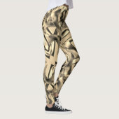 Khaki- oder Beige-Gebärde in kräftigen Tönen Leggings (Rechts)