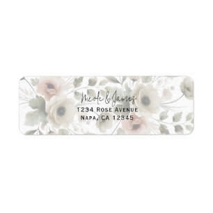 Khaki Olive Green Watercolor Floral Wedding