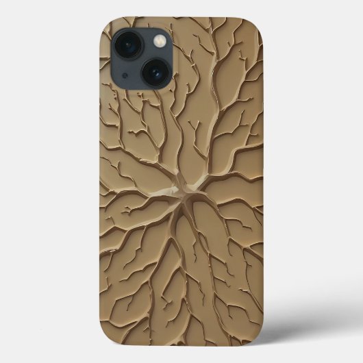 Khaki-Organisches geprägtes Muster iPhone-Hülle Case-Mate iPhone Hülle (Rückseite)